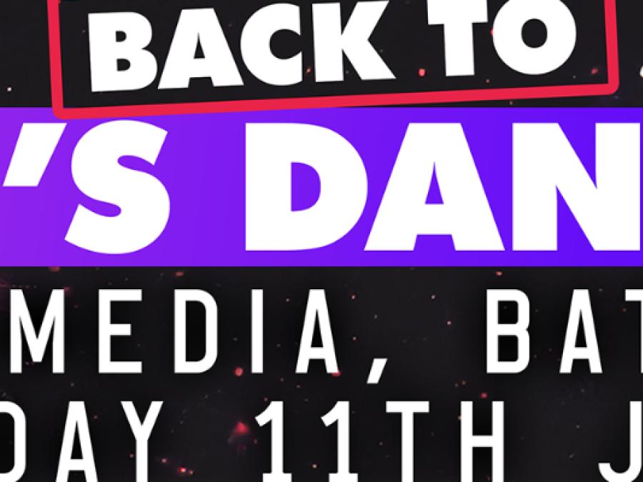 Back to the 90's Dance banner