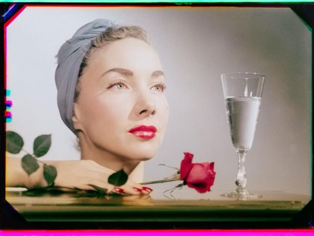 Model with rose for beauty advertisement, Studio Photography, Zurich, Switzerland, 1939 Magnum PhotosWerner Bischof Estate