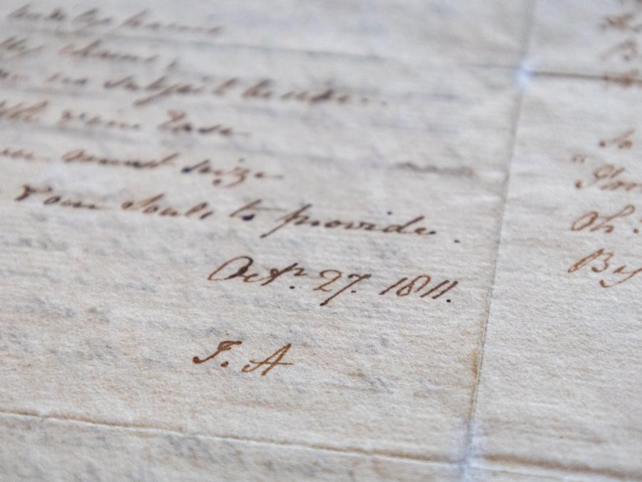 Jane Austen poem  close up