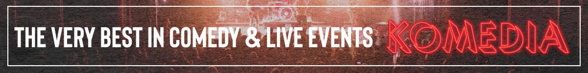 Komedia Website Footer Banner