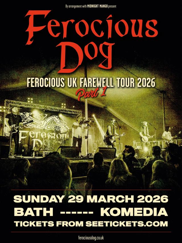 Ferocious Dog Bath Poster NF