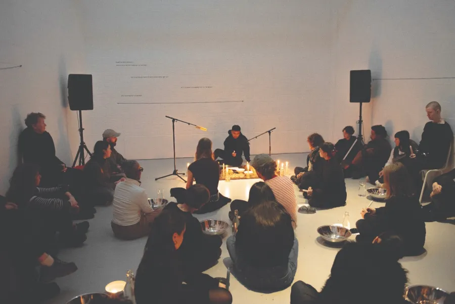 Dennis Dizon, 'Elegy' (2025). Performance at Spike Island, Bristol. Photography by Lucy Bentley