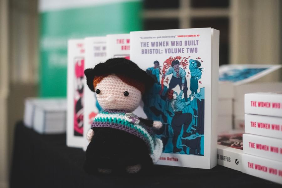 TWWBB with knitted suffrage doll