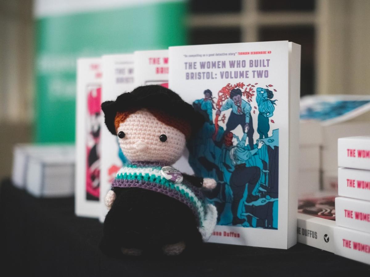 TWWBB with knitted suffrage doll