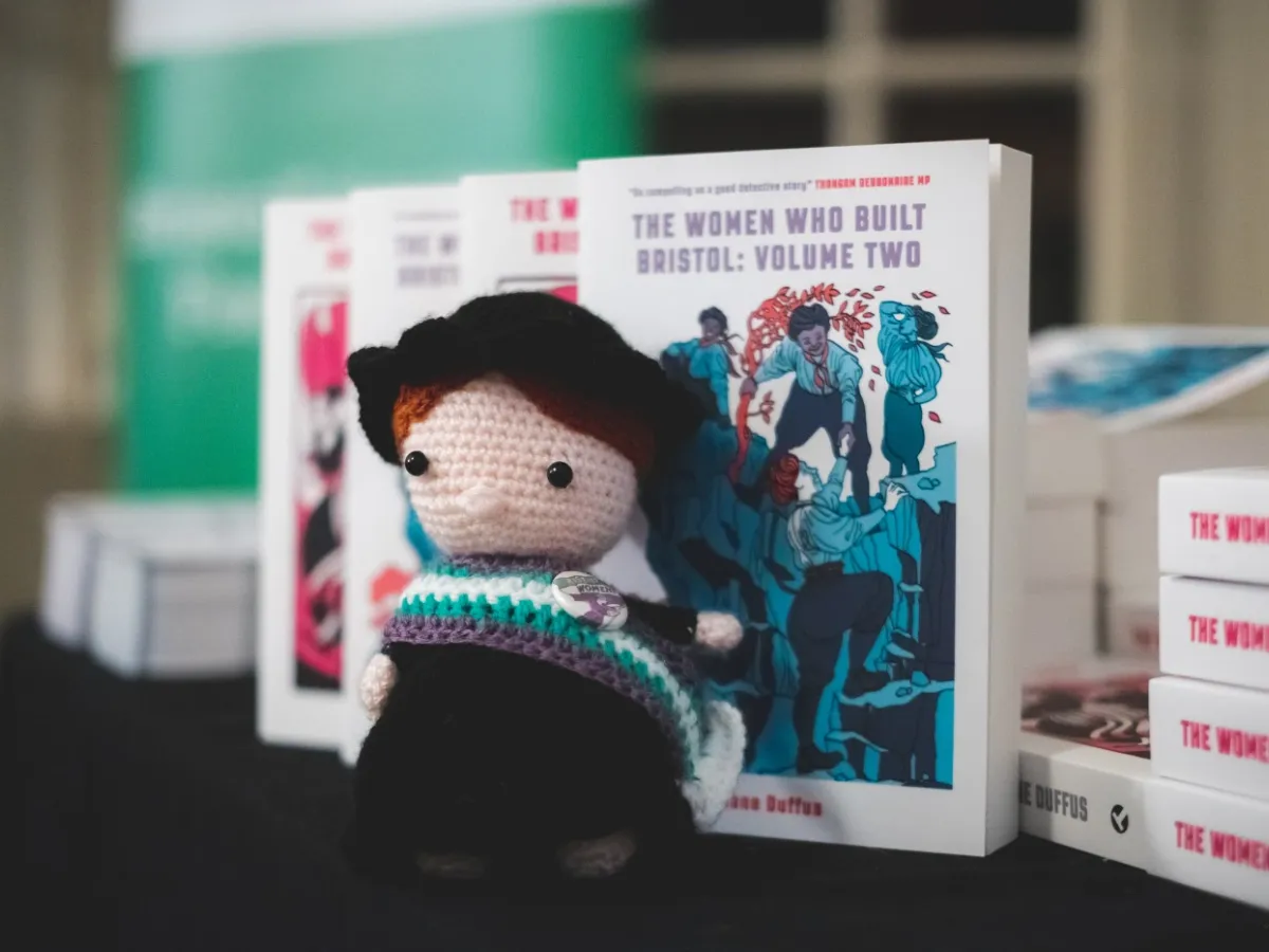 TWWBB with knitted suffrage doll