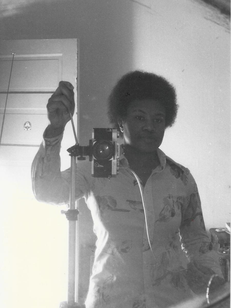 15_Buchanan self-portrait in mirror on Konica, 1976@0.5x