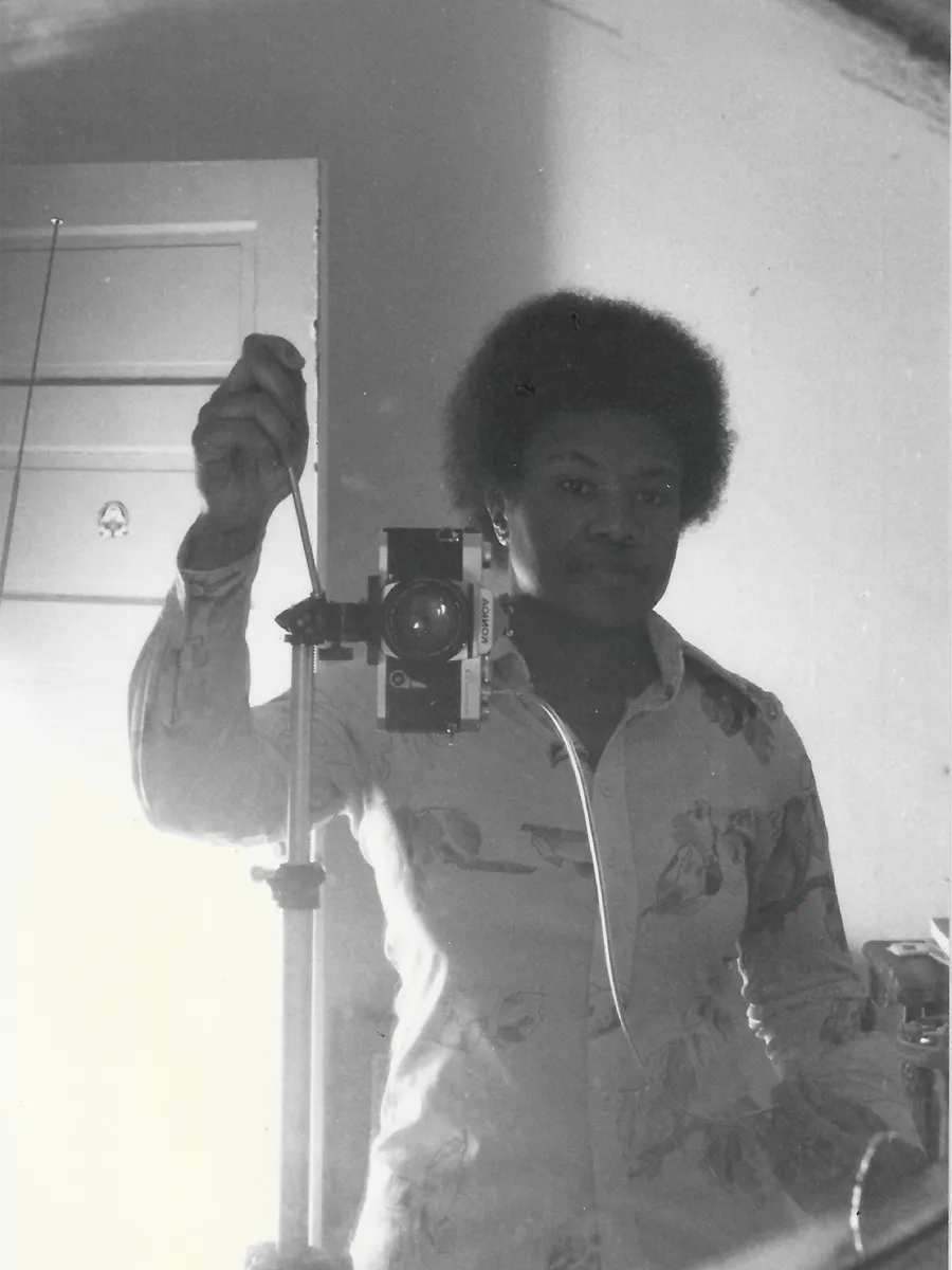 15_Buchanan self-portrait in mirror on Konica, 1976@0.5x