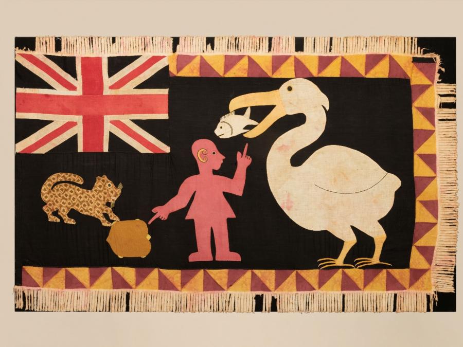 Asafo flag, Ghana, early 20th century (Pelican) (c) Karun Thakar Collection, photo by Desmond Brambley (1)cp