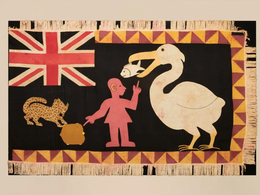 Asafo flag, Ghana, early 20th century (Pelican) (c) Karun Thakar Collection, photo by Desmond Brambley (1)cp