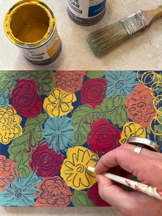 Annie Sloan Chalk Paint Workshop Bristol sgraffito